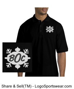 Mens Polo Shirt - WHITE LOGO Design Zoom
